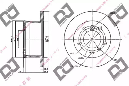 Тормозной диск DJ PARTS BD1489